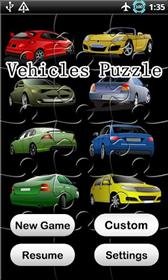 game pic for VEHICLES PUZZLE
